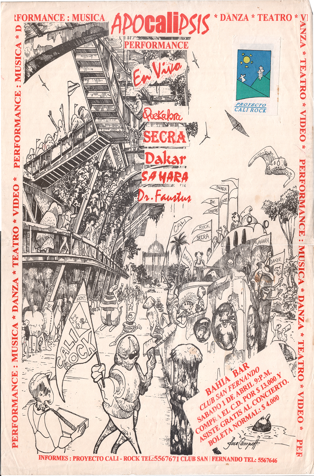 Afiche de Apocalipsis del proyecto CaliRock