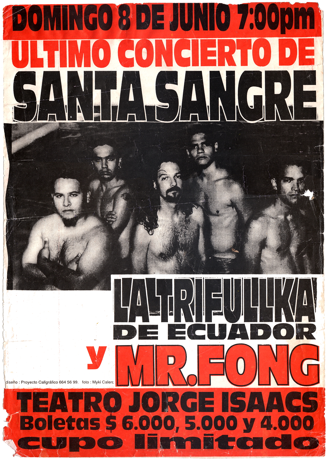 Cartel Ultimo Concierto Santa Sangre